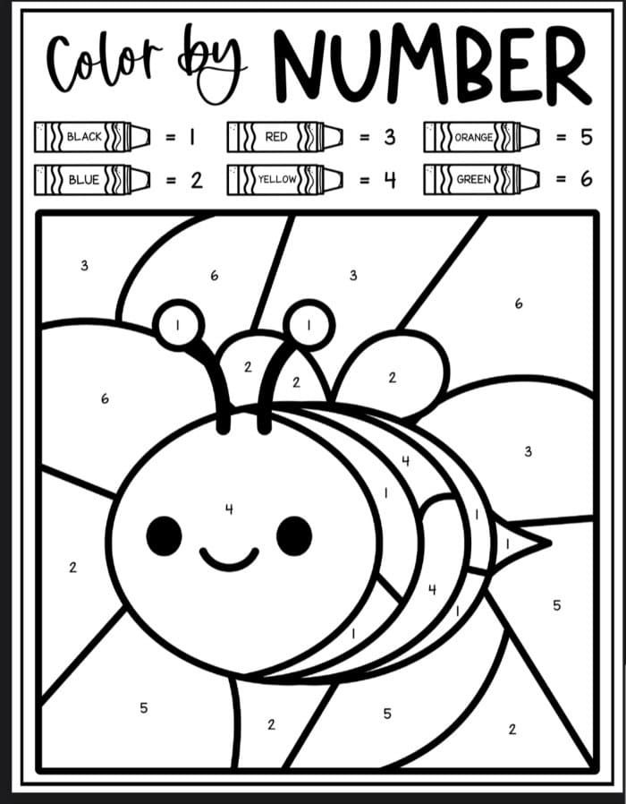 Abeille Adorable Coloriage Magique
