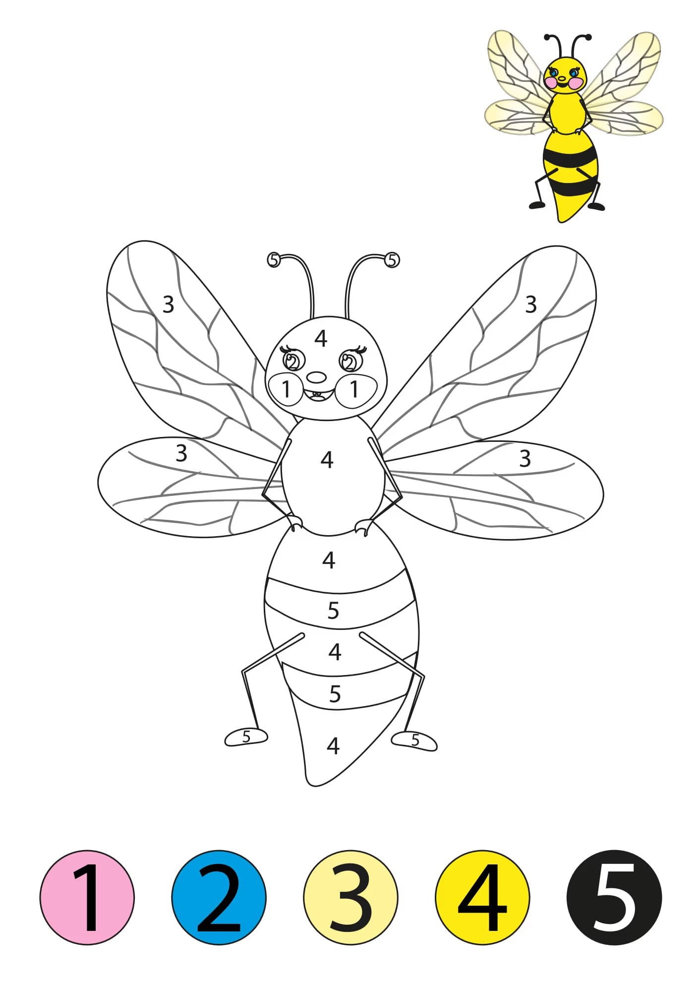 Abeille Coloriage Magique Imprimable