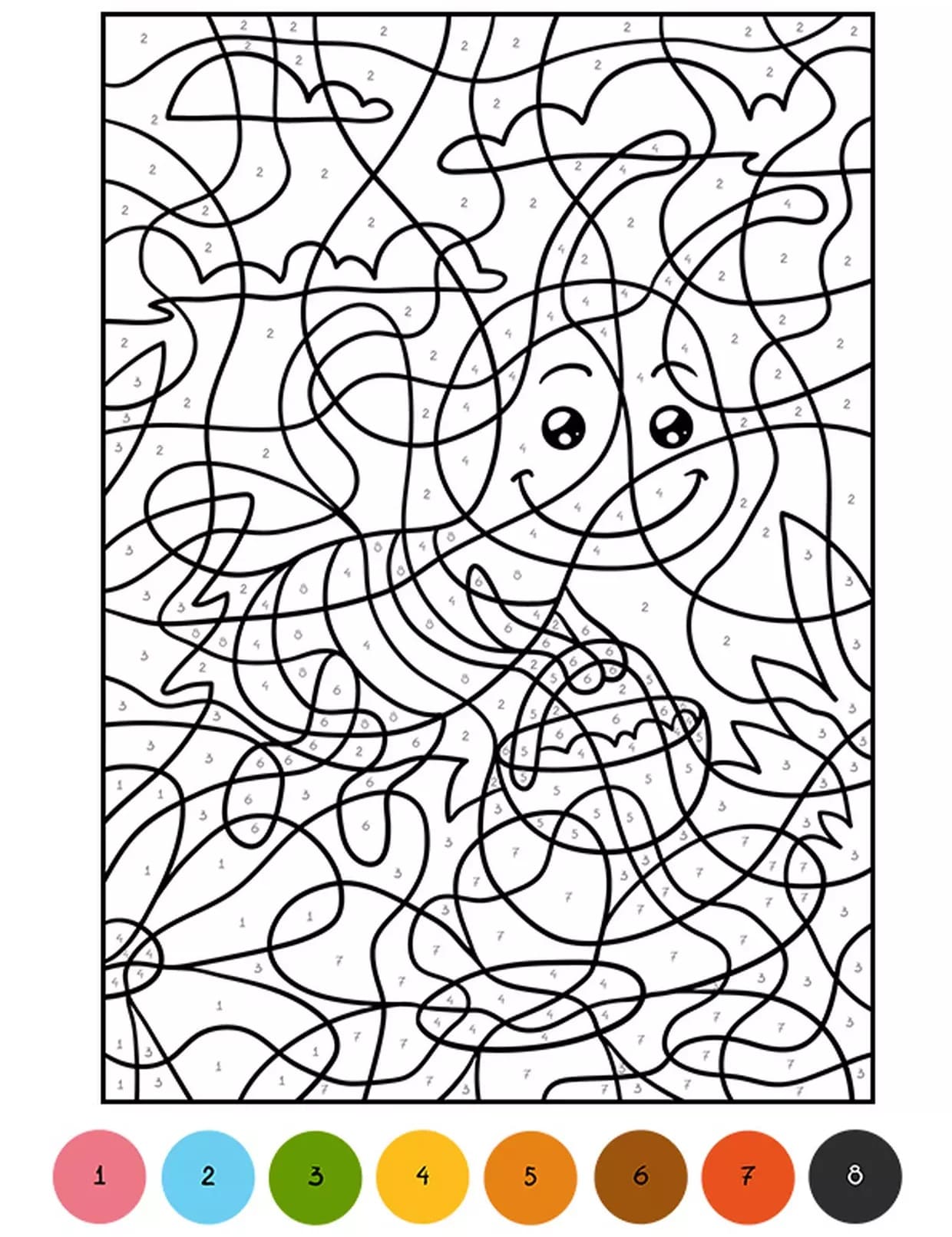Abeille de dessin animé Coloriage Magique