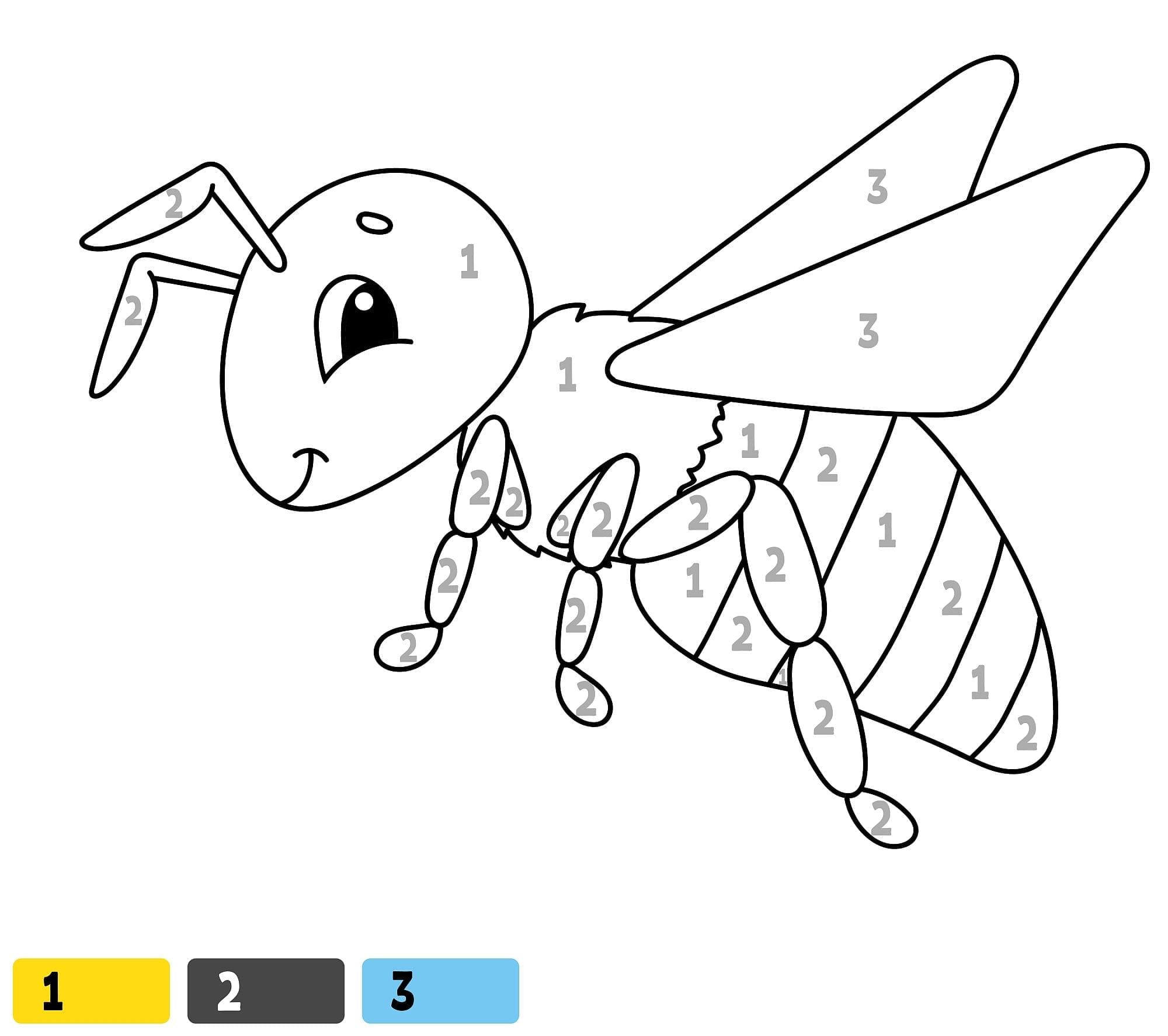 Coloriage Magique Abeille
