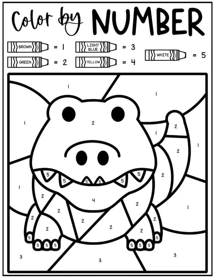 Alligator Adorable Coloriage Magique