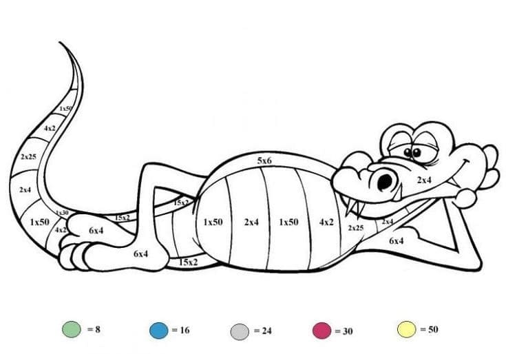 Coloriage Magique Alligator