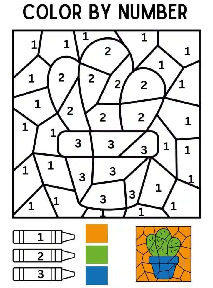 Basique Cactus Coloriage Magique