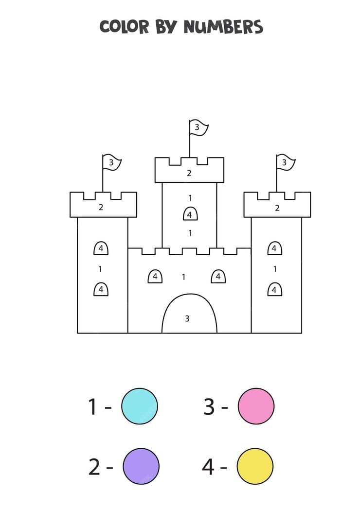 Basique Château Coloriage Magque