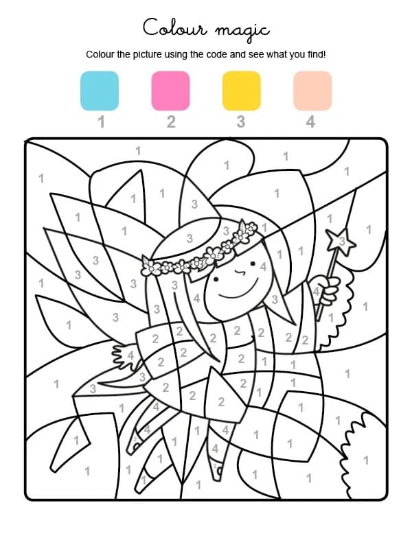 Belle Fée Coloriage Magique