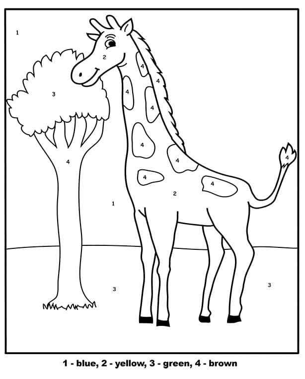 Belle Girafe Coloriage Magique