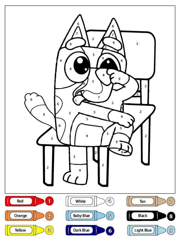 Bluey Coloriage Magique Gratuit