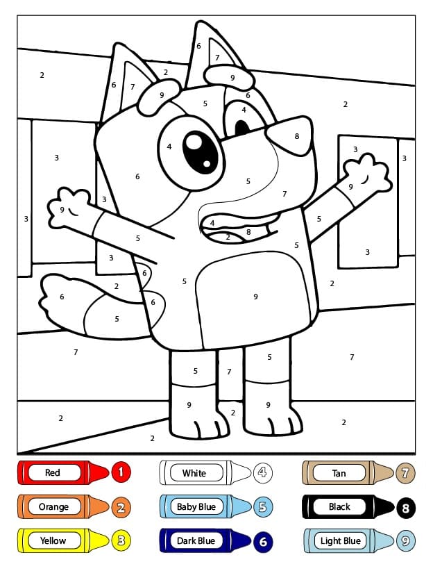 Coloriage Magique Bluey