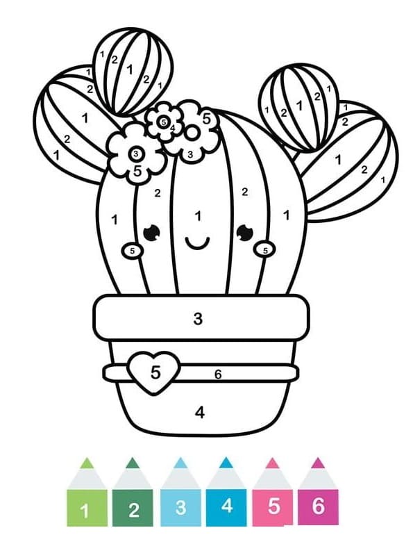 Coloriage Magique Cactus