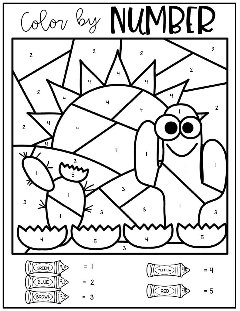 Cactus heureux Coloriage Magique