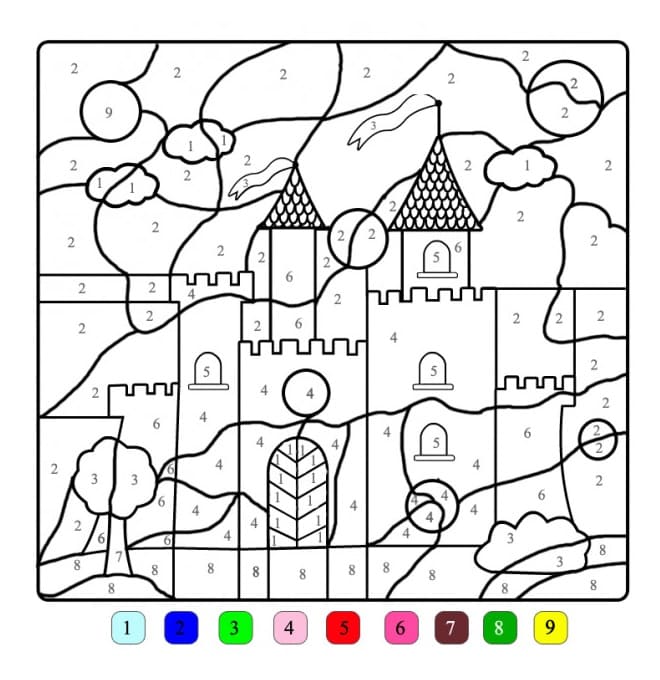 Château Coloriage Magque Gratuit Imprimable