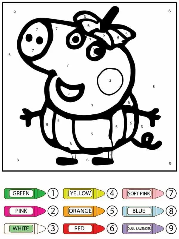 Citrouille Peppa Pig Coloriage Magique