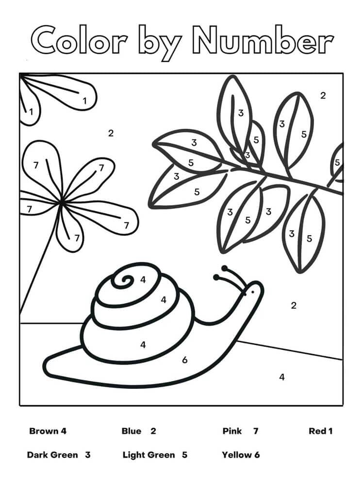 Escargot Facile et Mignon Coloriage Magique