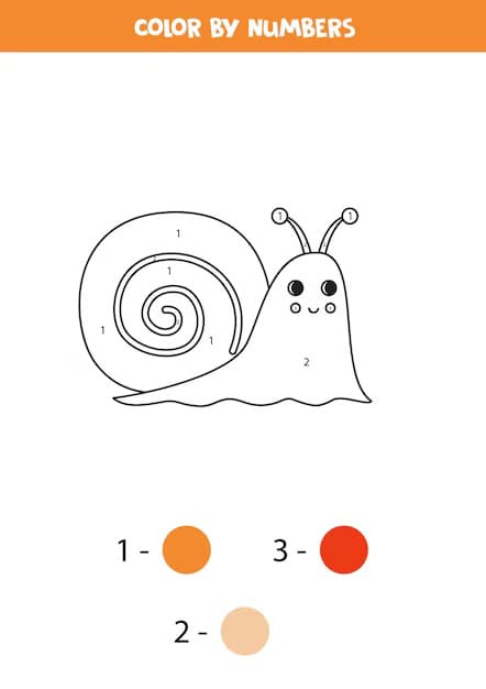 Escargot pour l'école maternelle Coloriage Magique