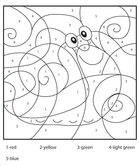 Escargot pour les enfants Coloriage Magique