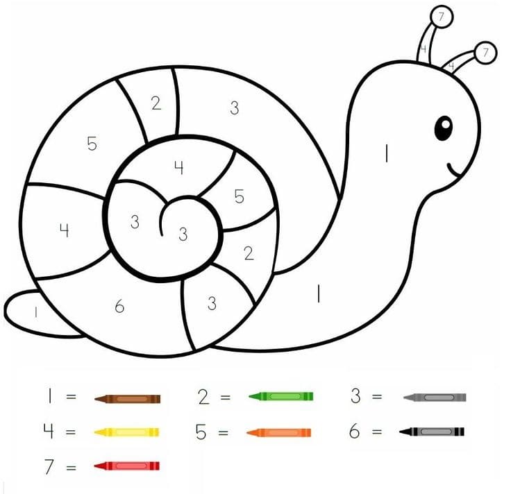 Escargot Simple Coloriage Magique