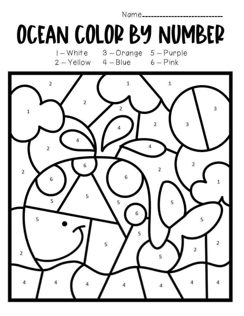 Facile Baleine Coloriage Magique