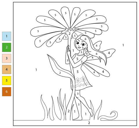 Facile Fée Coloriage Magique