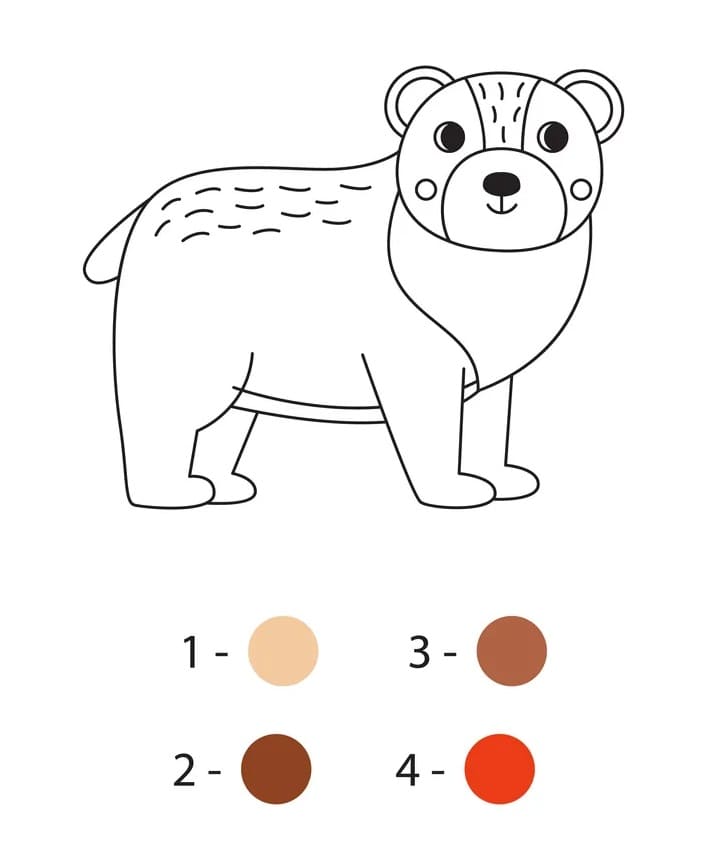 Facile Ours Coloriage Magique