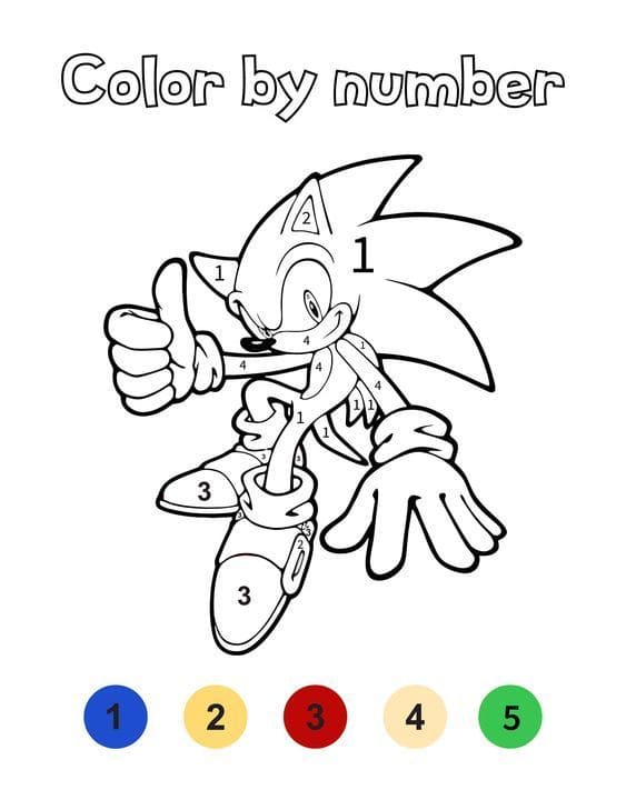 Facile Sonic Coloriage Magique