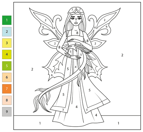 Fée Celtique Coloriage Magique