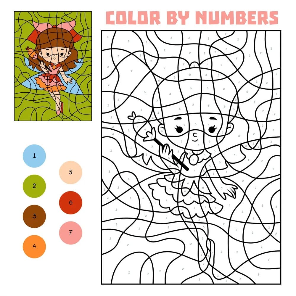 Fée Chibi Coloriage Magique