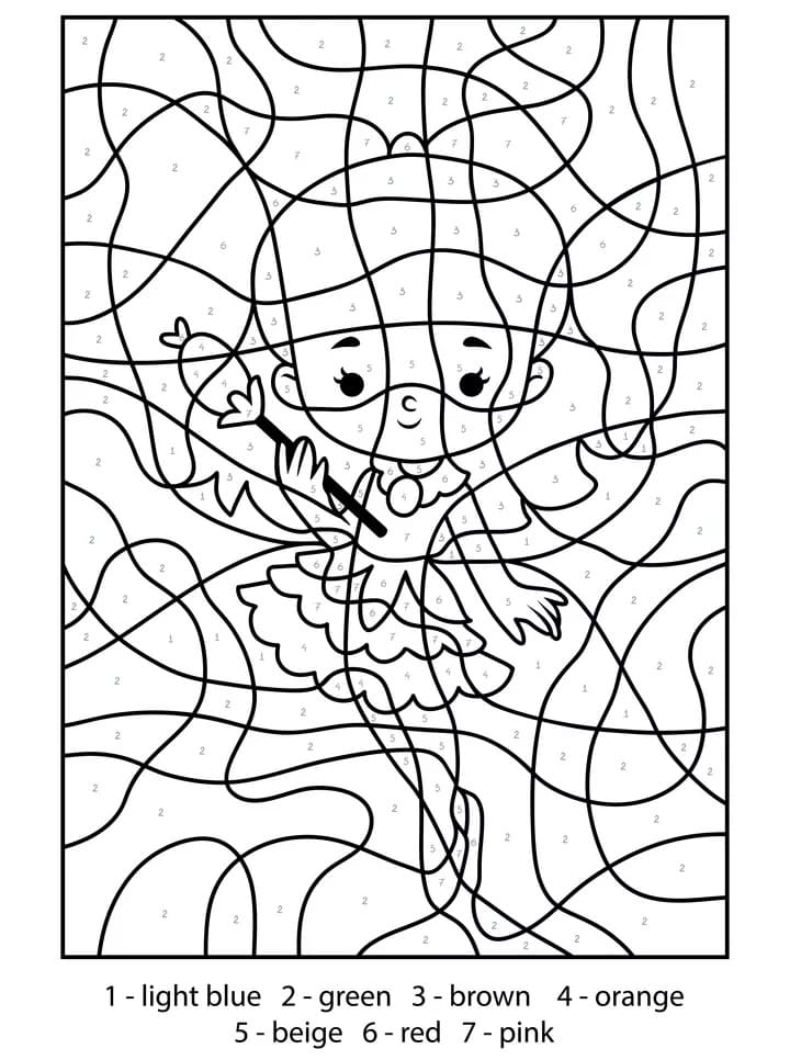 Fée mignonne Coloriage Magique
