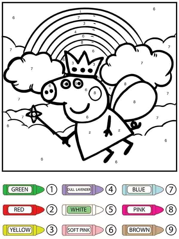 Fée Peppa Pig Coloriage Magique