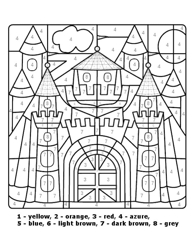 Gratuit Château Coloriage Magque