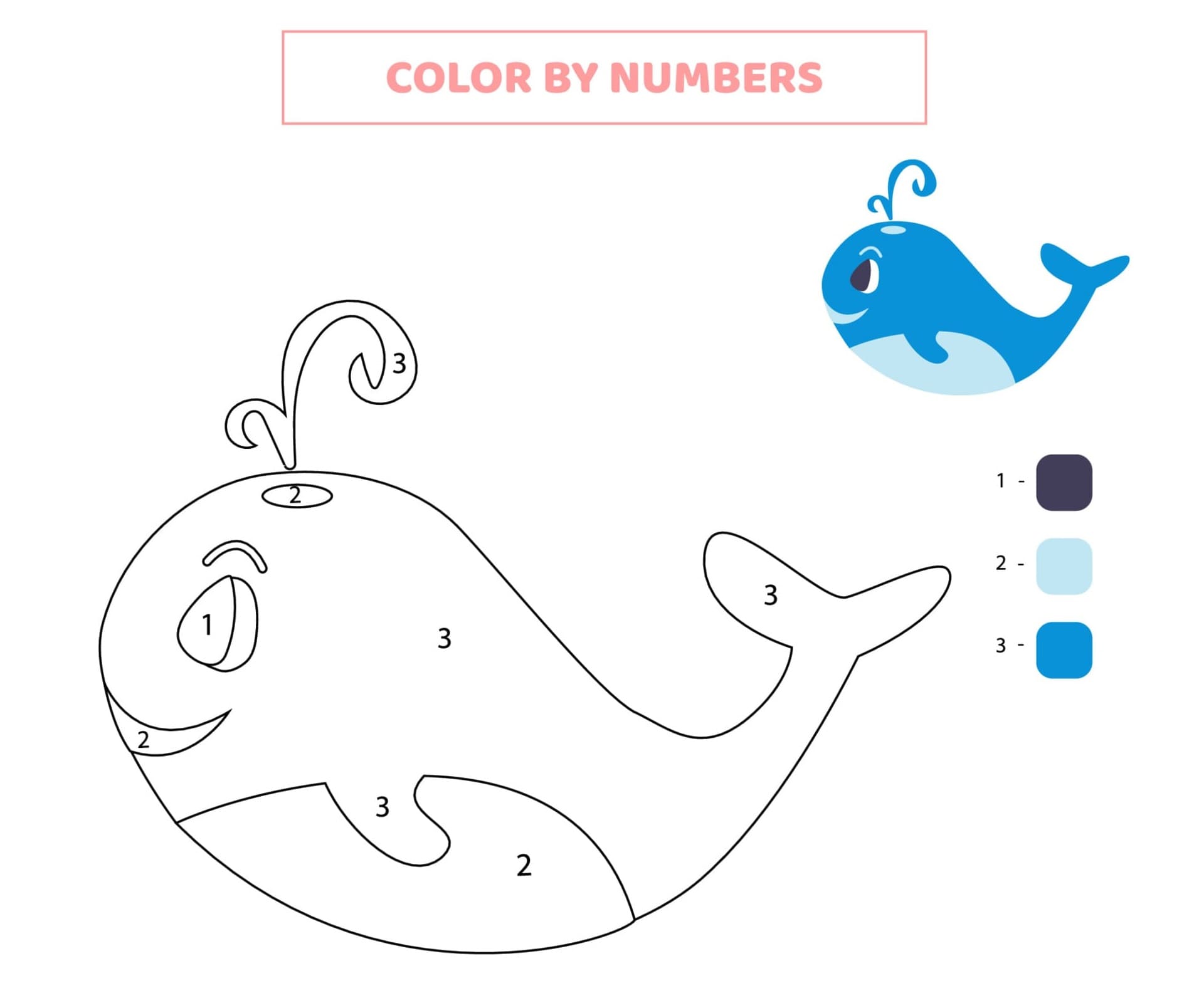 Gratuit Imprimable Baleine Coloriage Magique