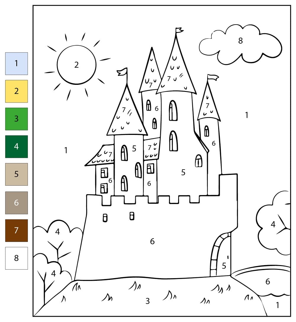 Gratuit Imprimable Château Coloriage Magque