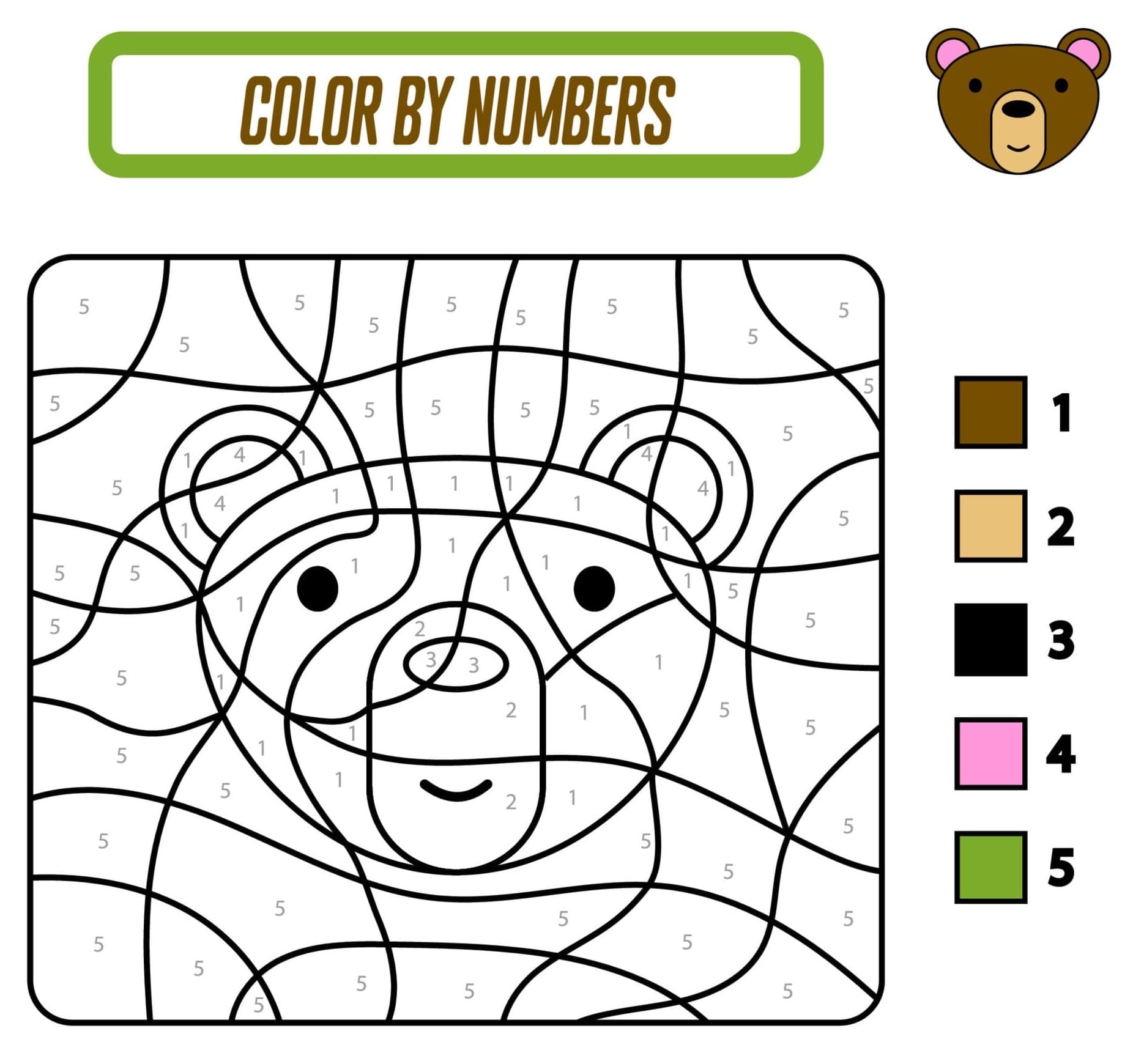 Gratuit Ours Coloriage Magique
