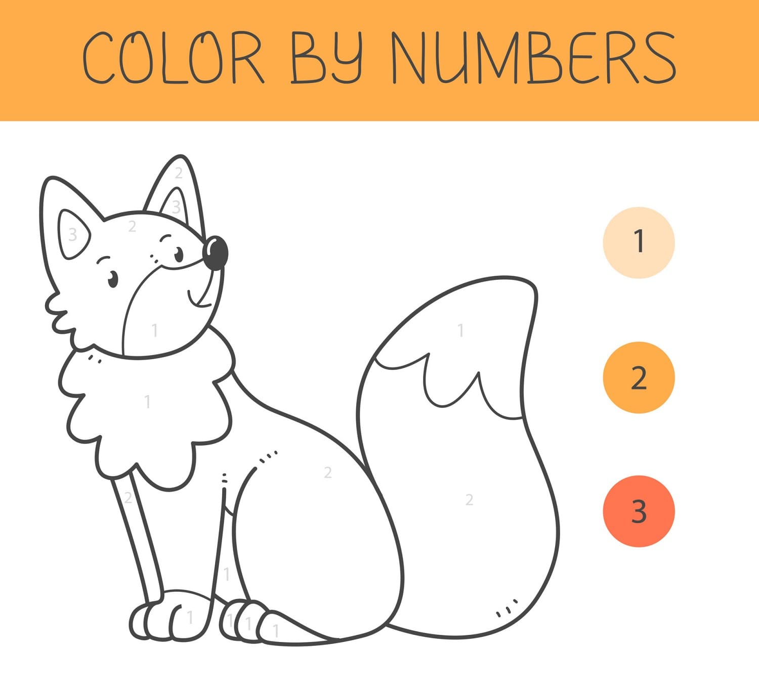 Gratuit Renard Coloriage Magique
