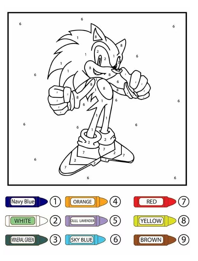 Coloriage Magique Sonic