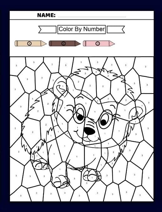 Hérisson feuille de travail Coloriage magique