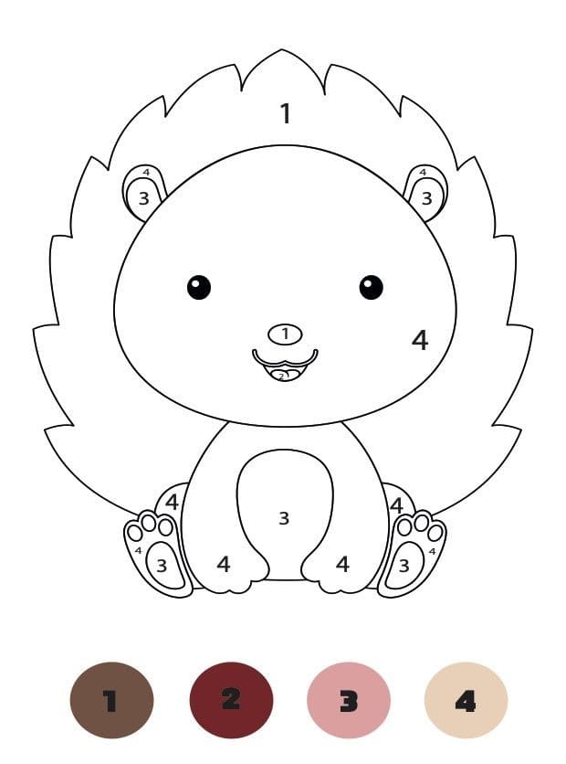 Hérisson pour les enfants Coloriage magique