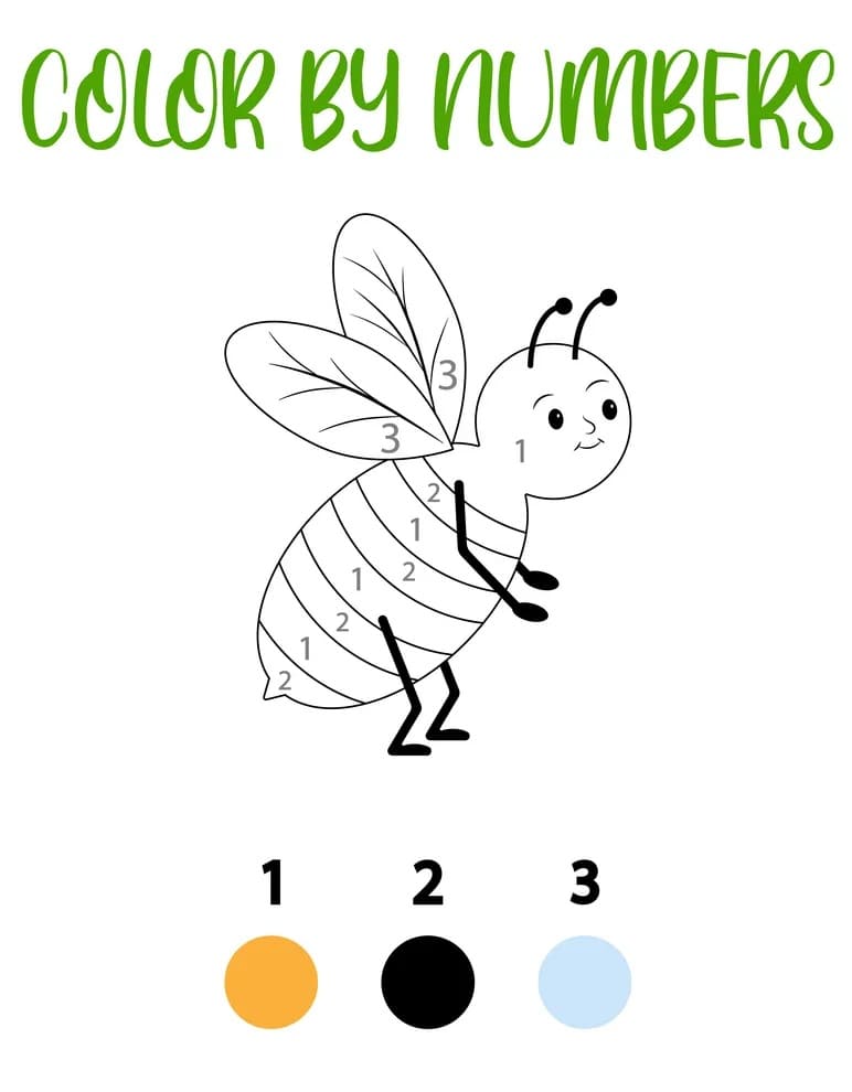 Imprimable abeille Coloriage Magique