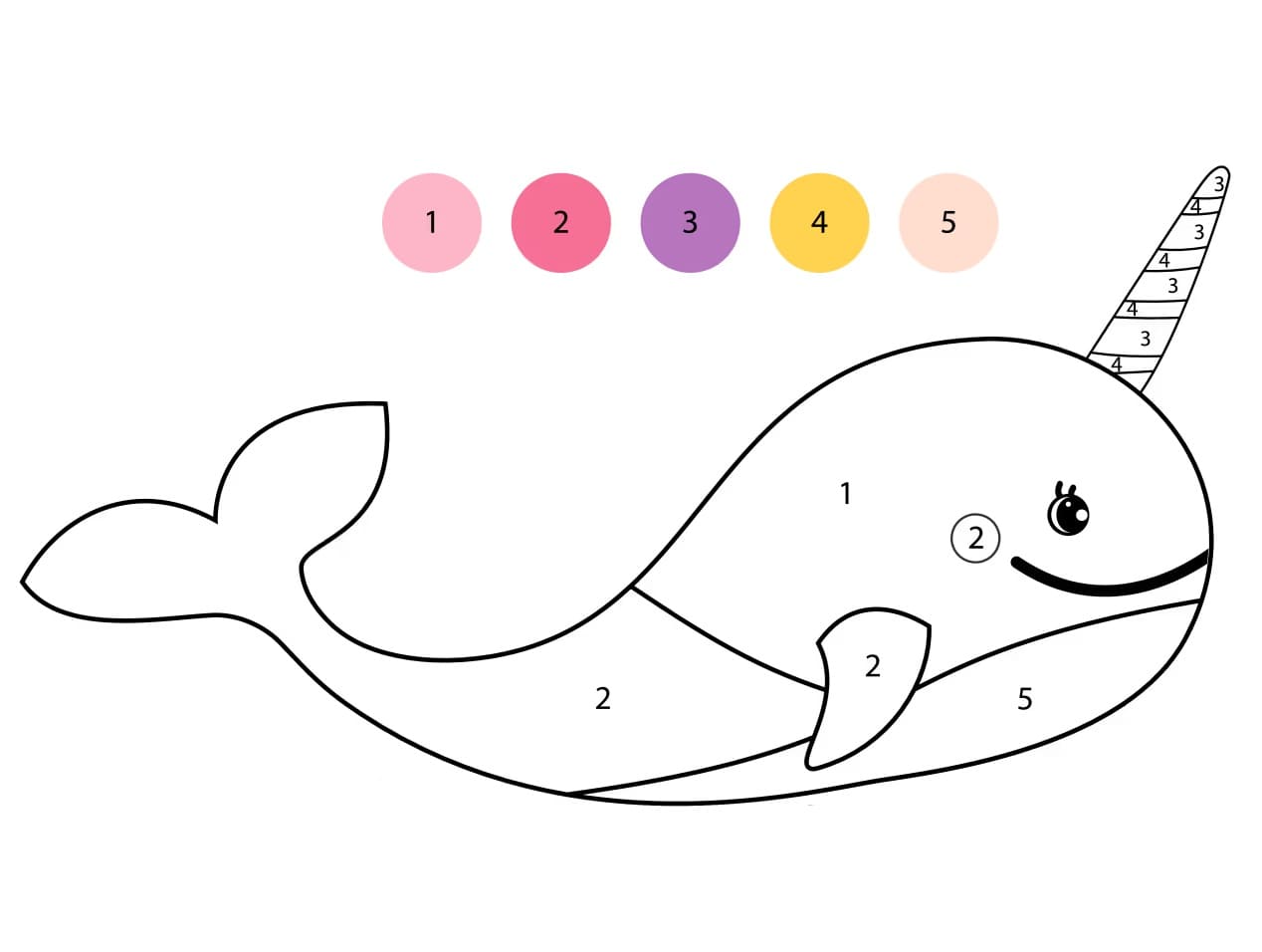 Imprimable Baleine Coloriage Magique