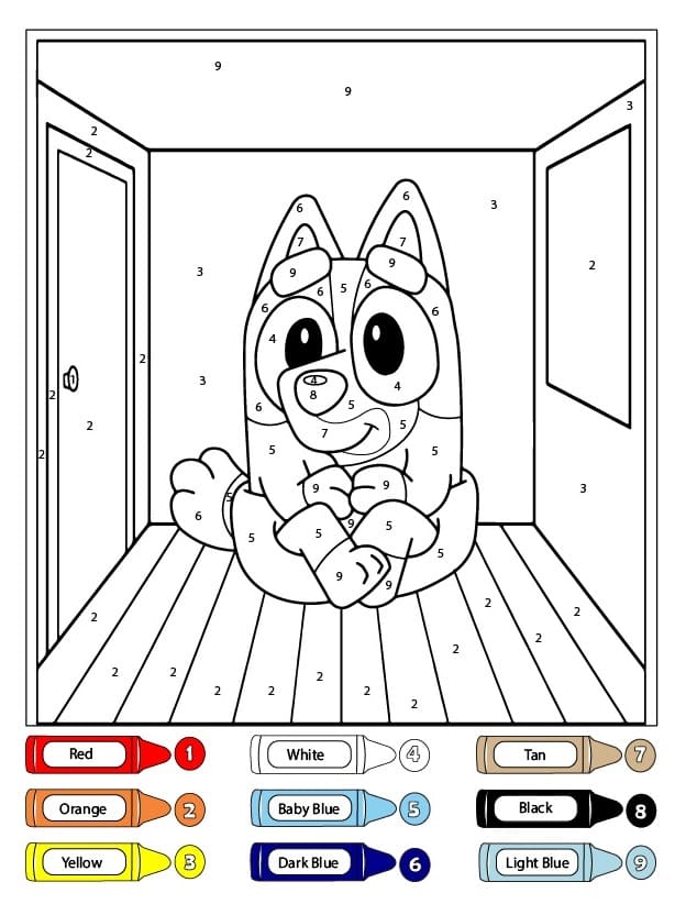 Imprimable Bluey Coloriage Magique