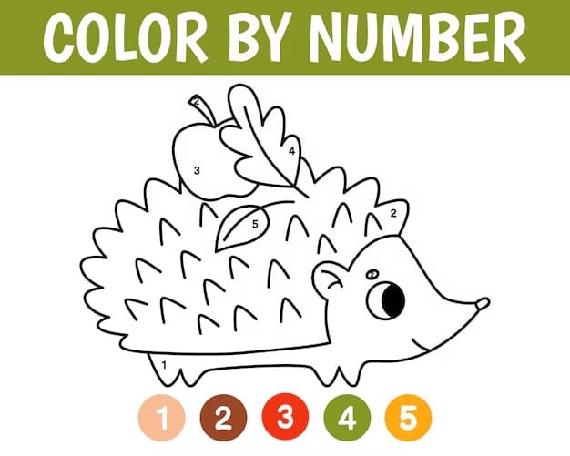 Imprimable Hérisson Coloriage magique