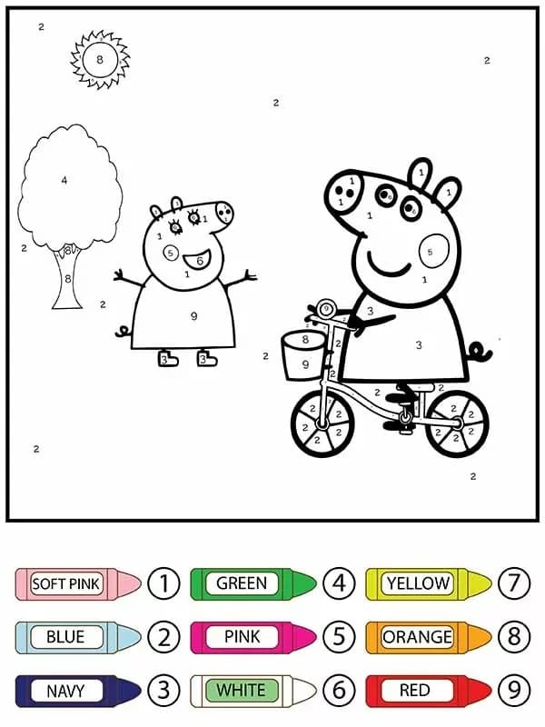 Imprimable Peppa Pig Coloriage Magique