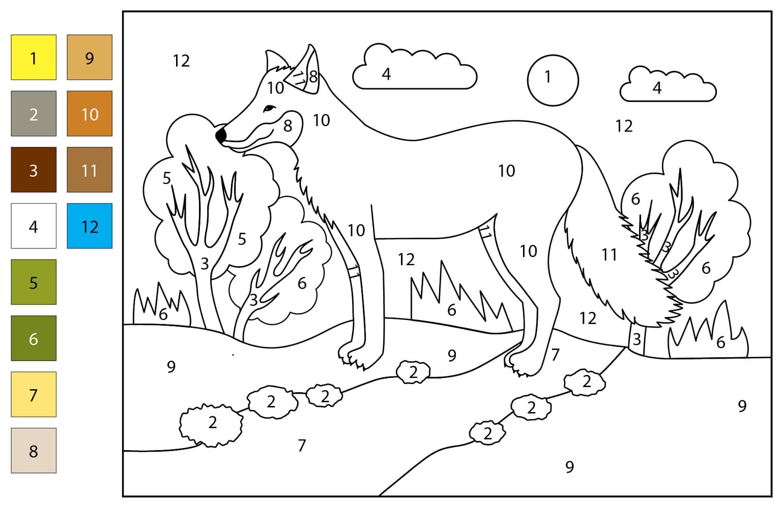 Coloriage Magique Imprimable Renard Coloriage Magique
