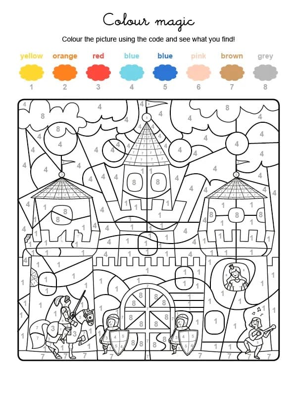 Joli Château Coloriage Magique