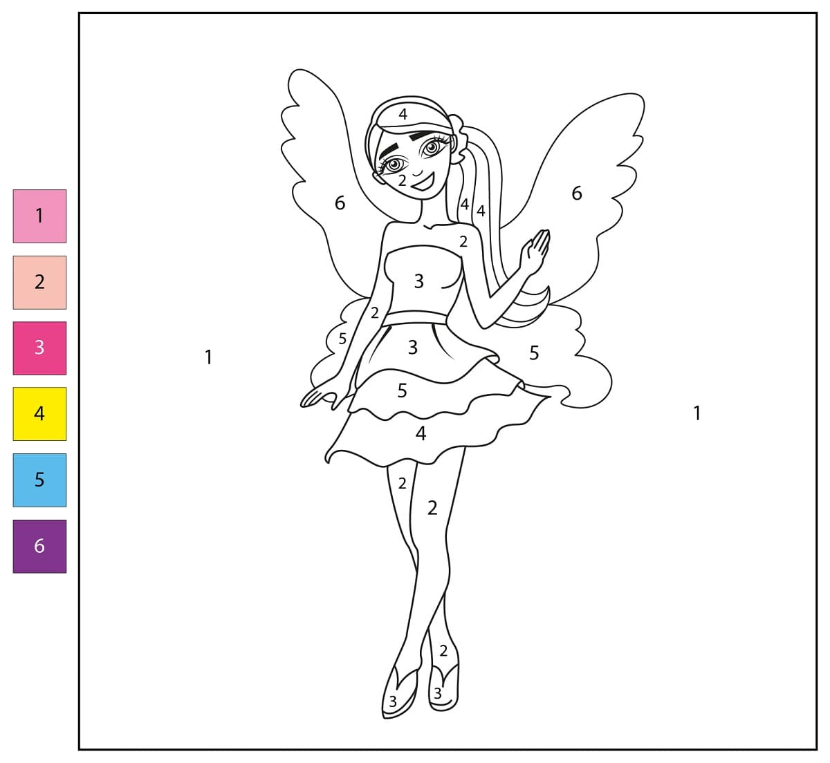 Jolie Fée Coloriage Magique