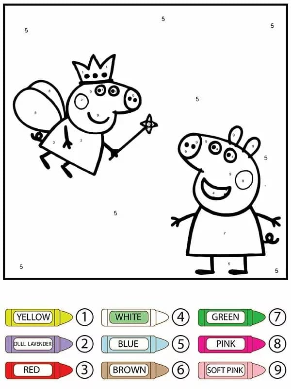 Joyeux Peppa Pig Coloriage Magique