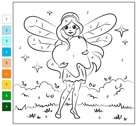 La Fée des Dents Coloriage Magique