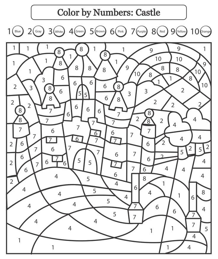 Le Château Coloriage Magique