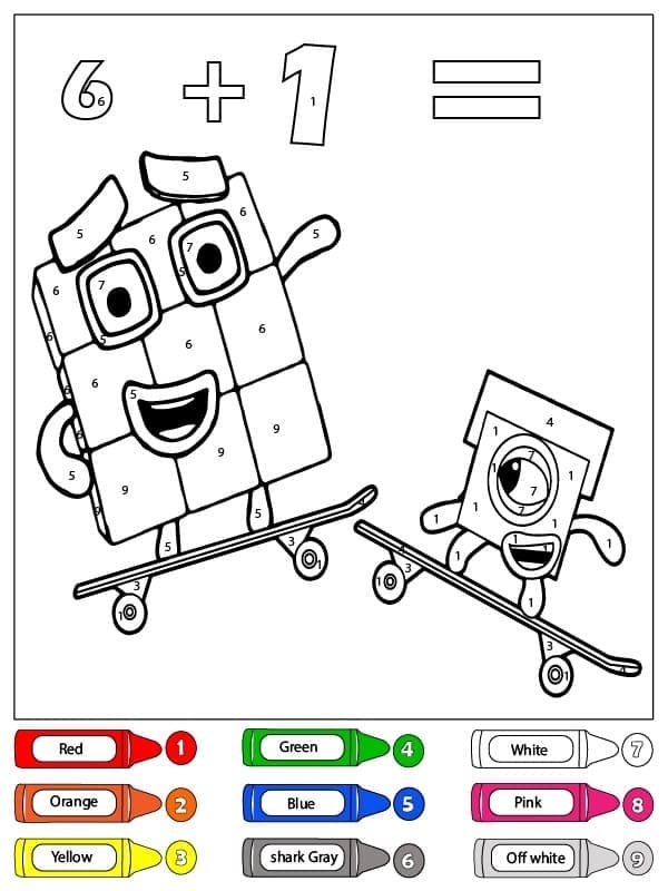 Numberblocks Coloriage Magique Gratuit Imprimable
