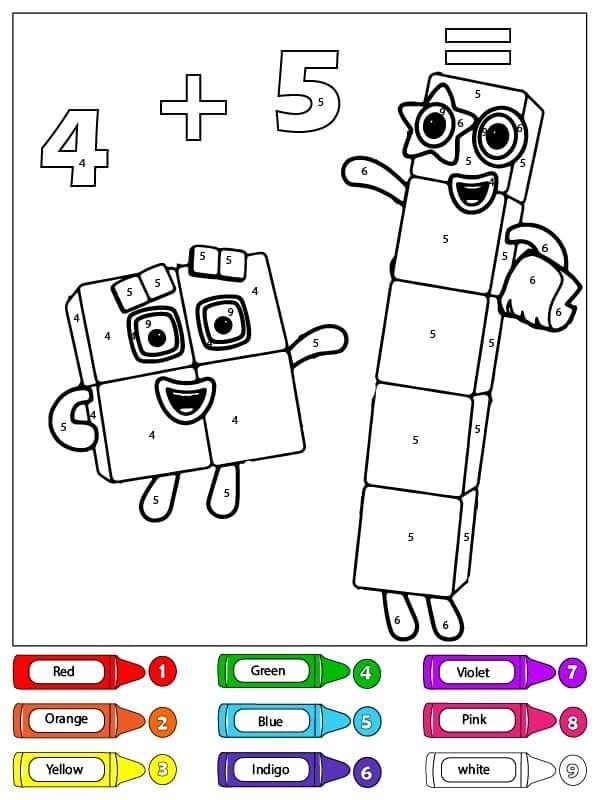 Numberblocks Coloriage Magique Gratuitement