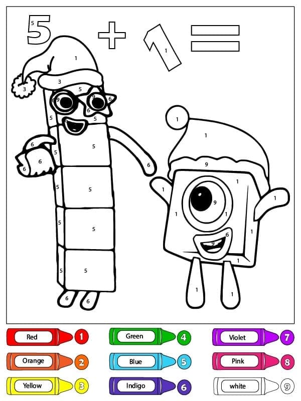 Numberblocks Coloriage Magique à imprimer